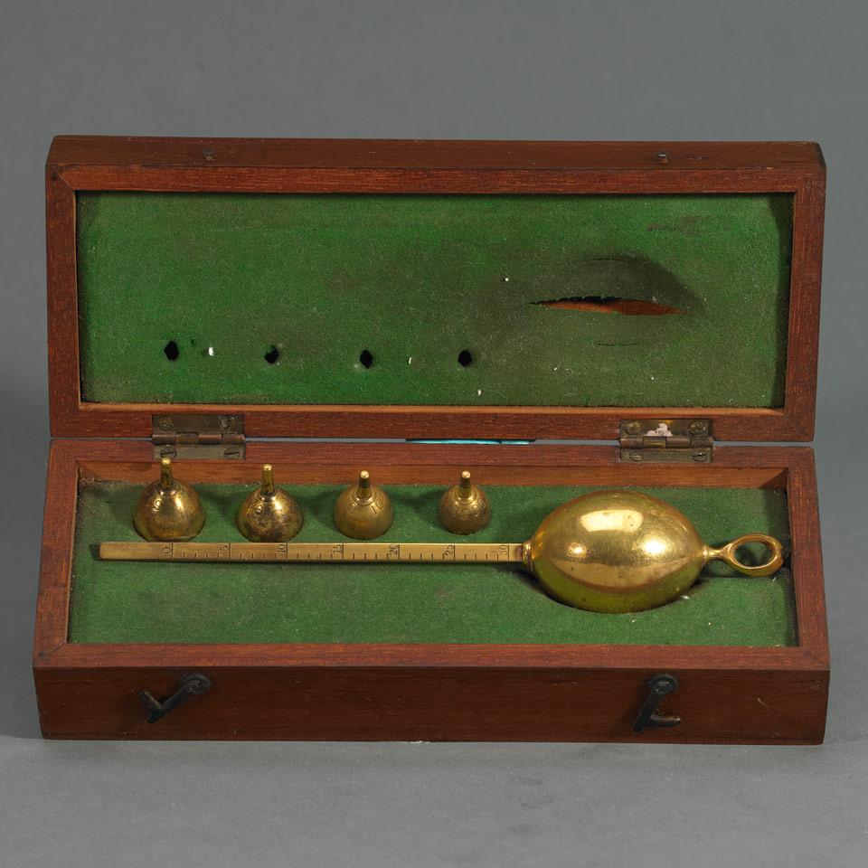 English Lacquered Brass Saccharometer, 19th century