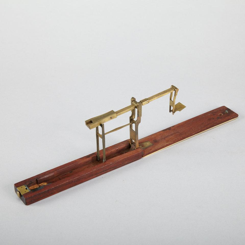 Georgian Mahogany and Brass Folding Coin Scale, T. Houghton, c.1760 