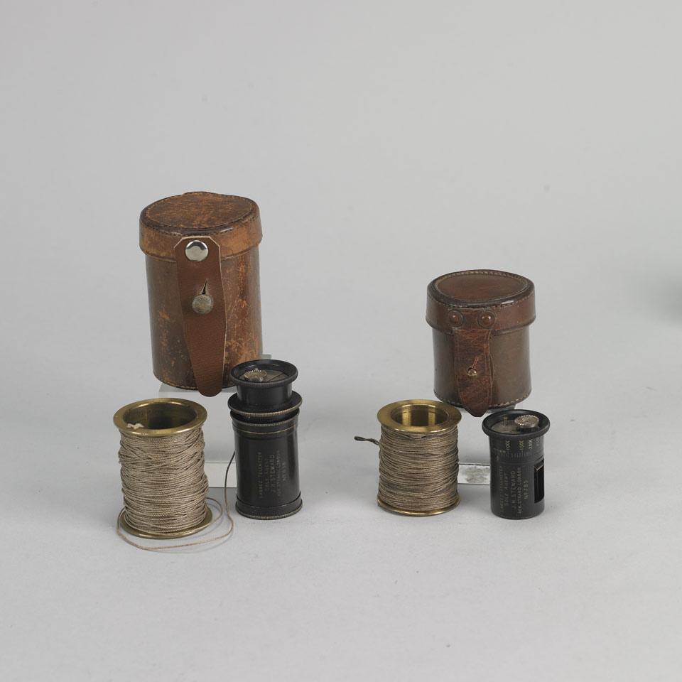 Two Labbez Telemeter Pocket Range Finder Surveyor’s Instruments, early 20th century