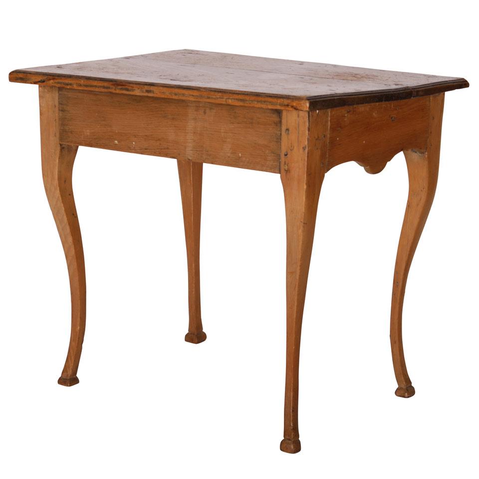 Quebec Pine Side Table with cabriole legs