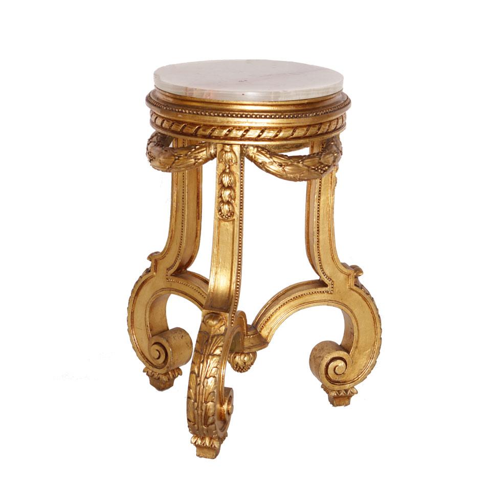 Empire Style Tricorn Side Table with Onyx Top