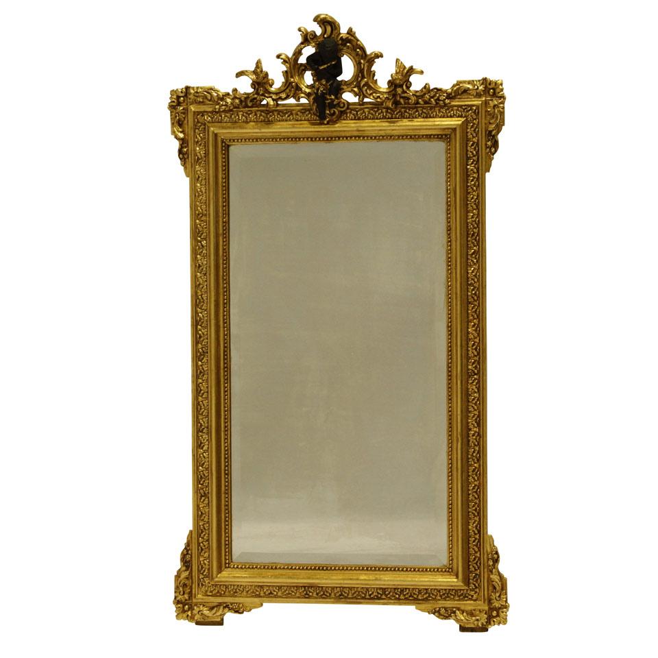 Large Italian Giltwood Mirror, mid 20th century