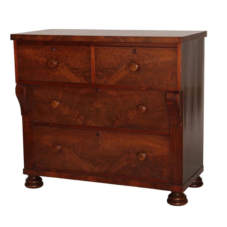 Victorian Empire Style Walnut Chest of Drawers