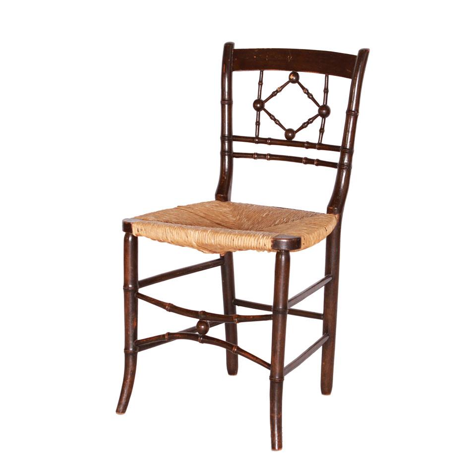 Nineteenth Century Faux Rattan Side Chair