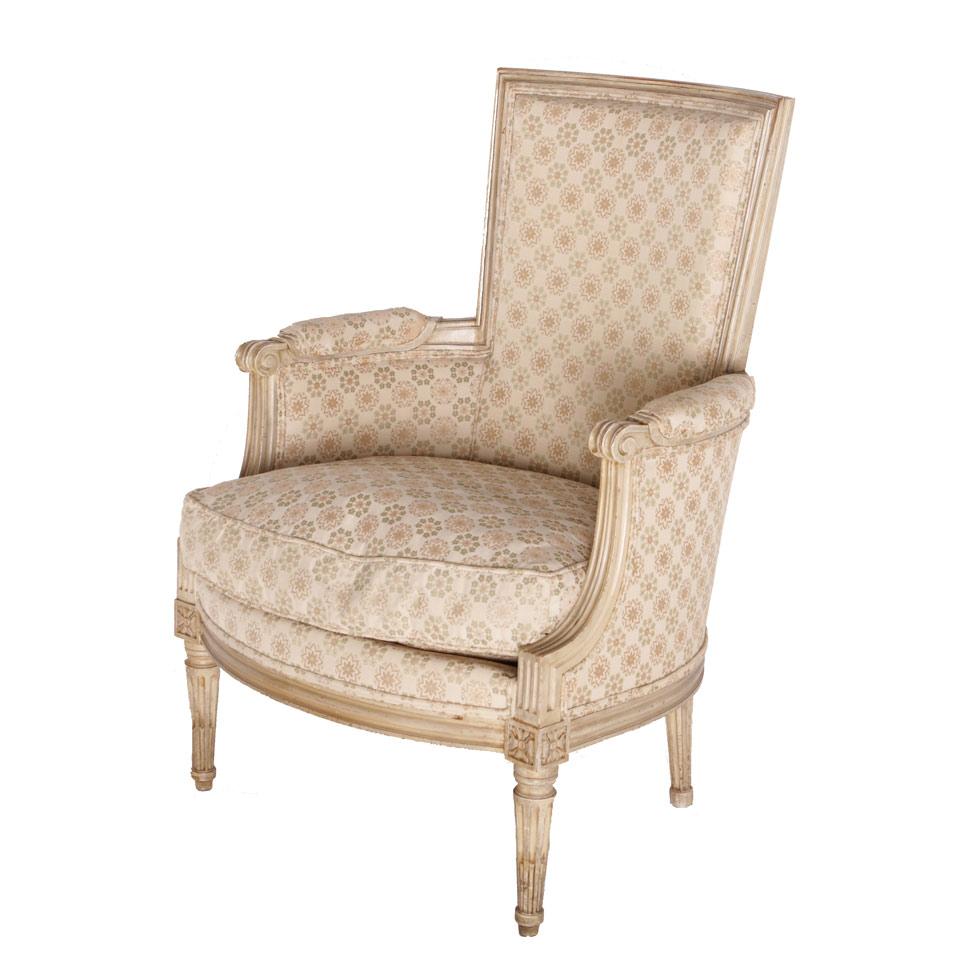 Directoire Style Creme Painted Bergere