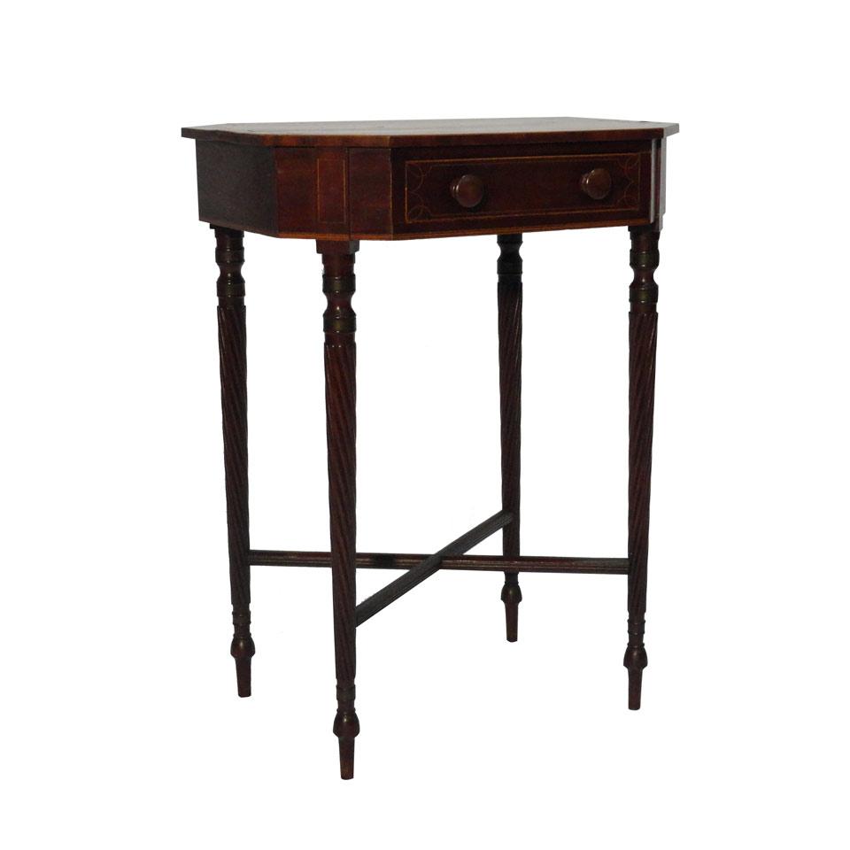 Regency Rosewood and Mahogany Inlaid Work Table
