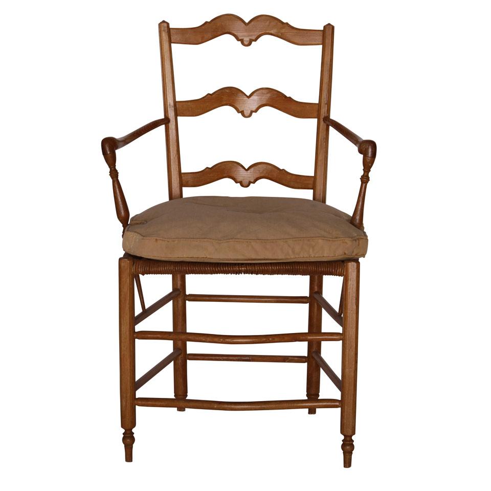 French Country Pine Open Armchair 