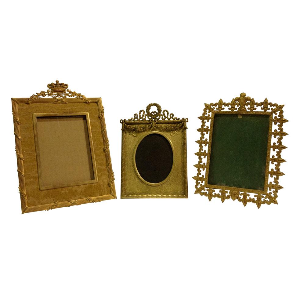 Three French Ormolu Picture Frames, early-mid 20th century