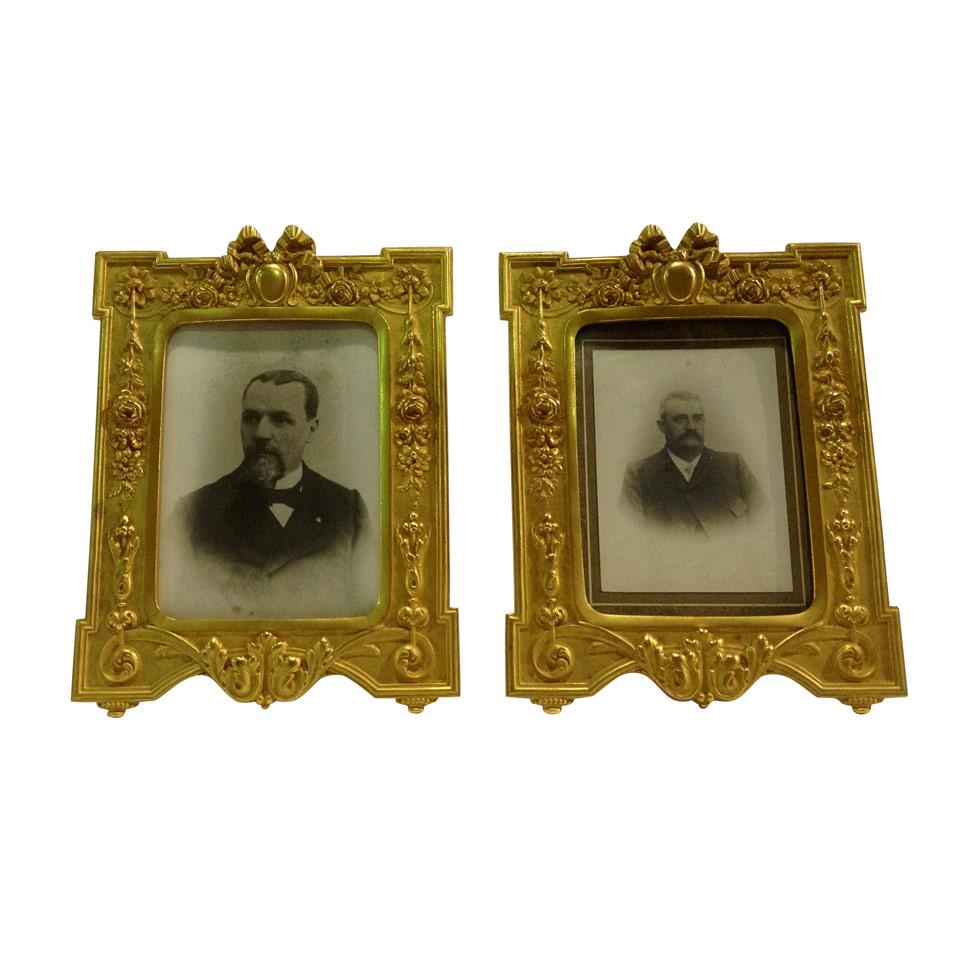 Pair Continental Ormolu Picture Frames, 19th century