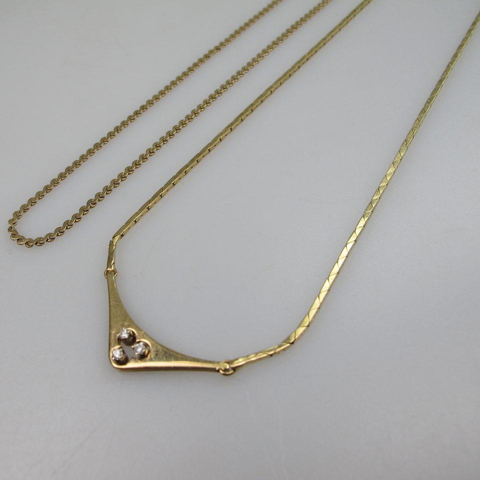 2 x 14k Yellow Gold Chains