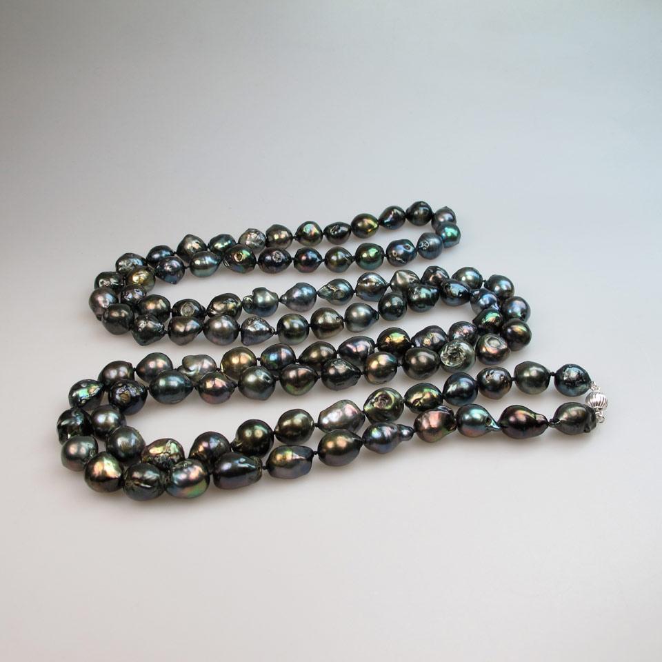 Single Strand Of Treated Baroque Cultured Pearls