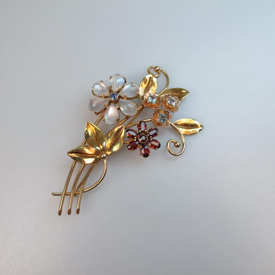 14k Yellow And Rose Gold Brooch