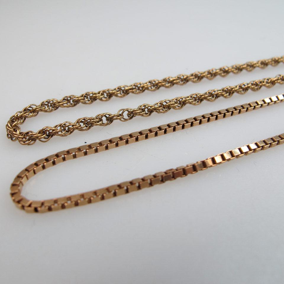 2 x 10k Yellow Gold Chains