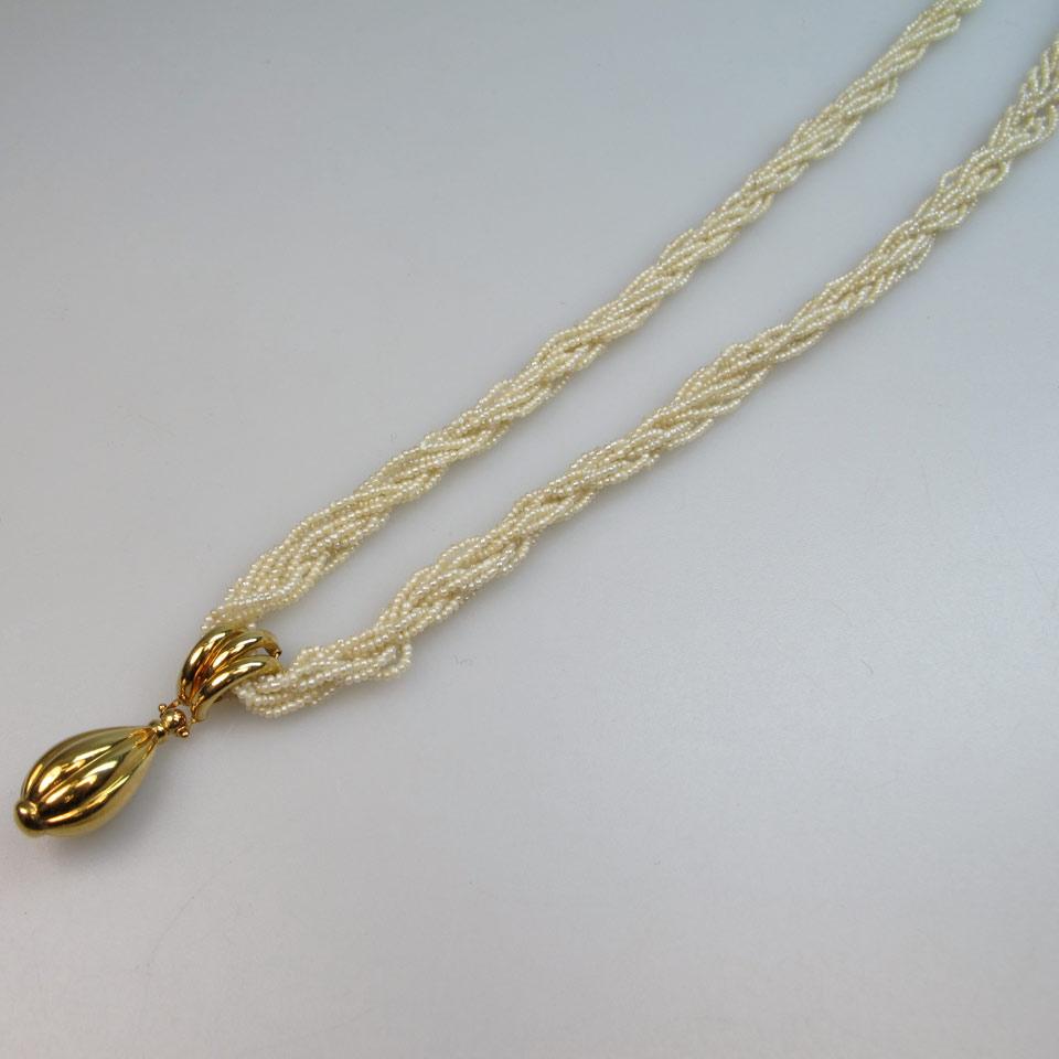Twisted Multi-Strand Seed Pearl Necklace