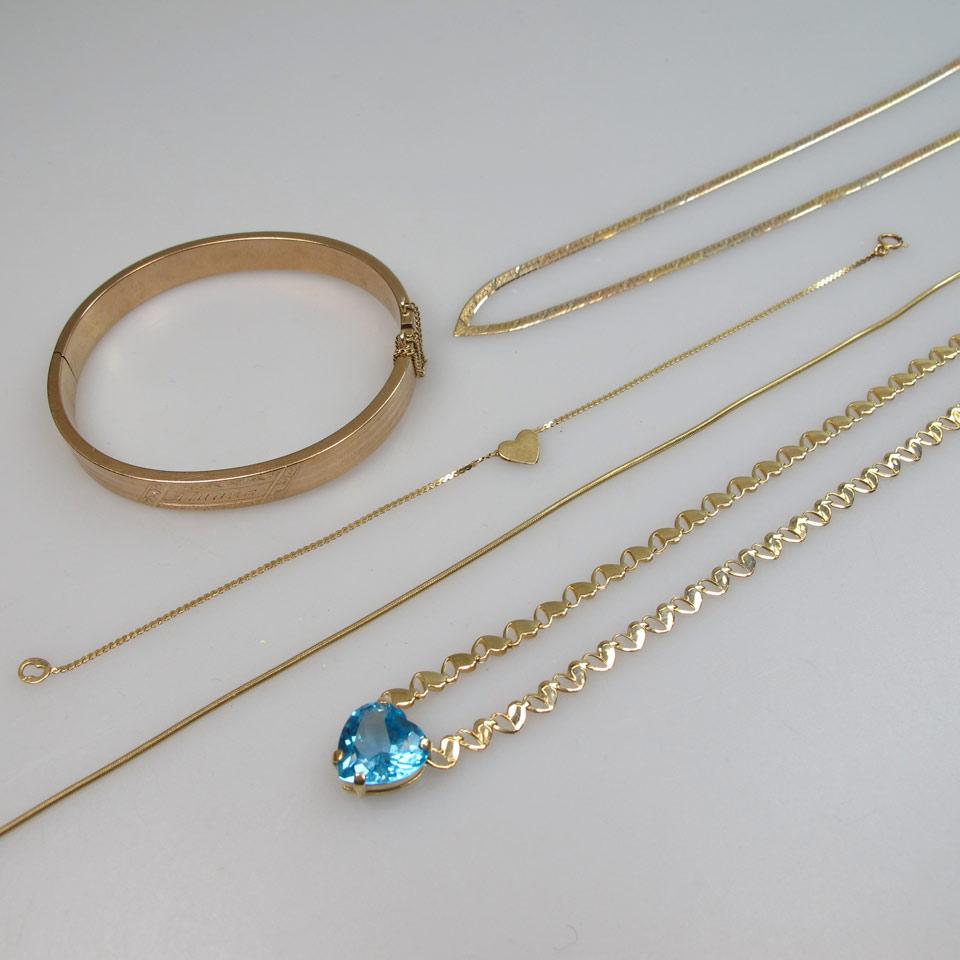 Small Quantity Of 14k Yellow Gold Jewellery