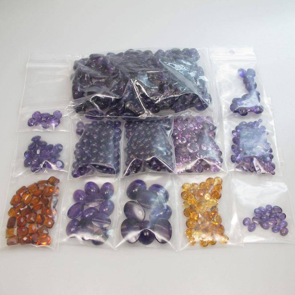 Quantity Of Unmounted Amethyst And Citrine
