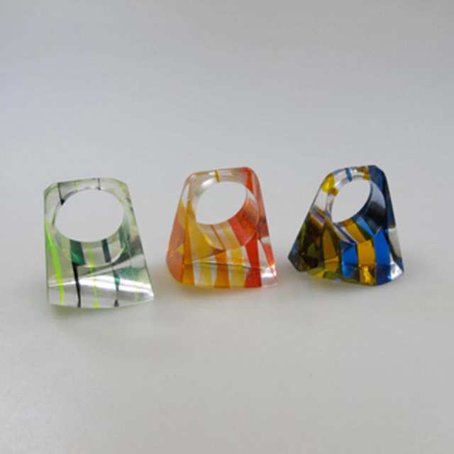 10 Various Lucite Rings