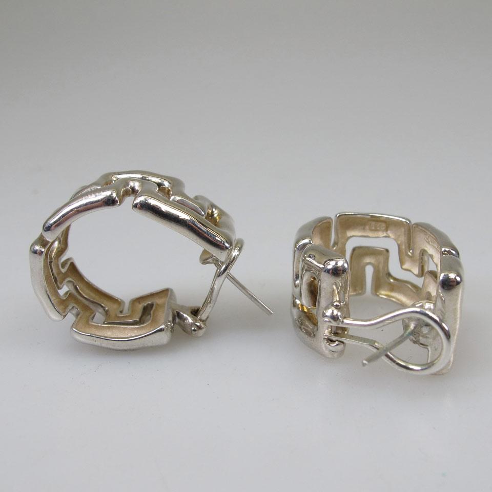 Pair Of Tiffany & Co. Sterling Silver Earrings