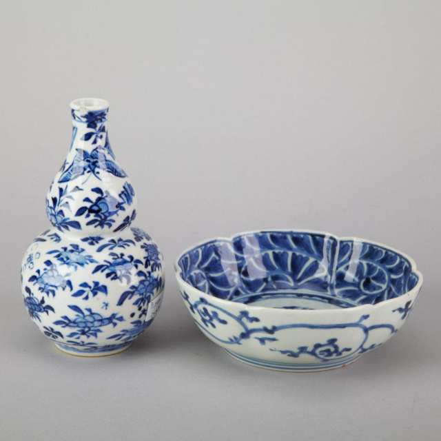 Two Blue and White Porcelain Pieces, Circa 1900