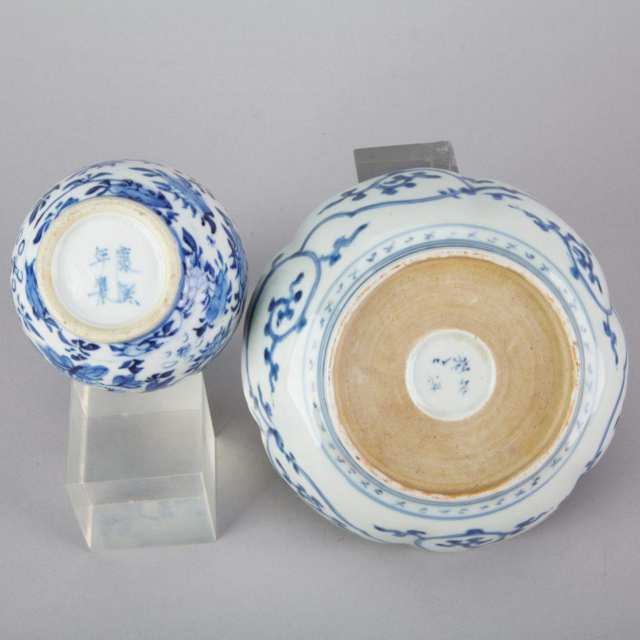 Two Blue and White Porcelain Pieces, Circa 1900