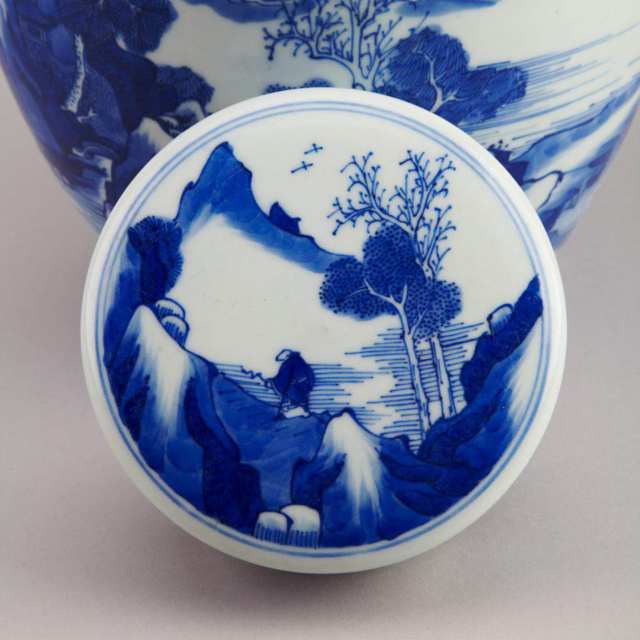 Blue and White Ginger Jar and Cover