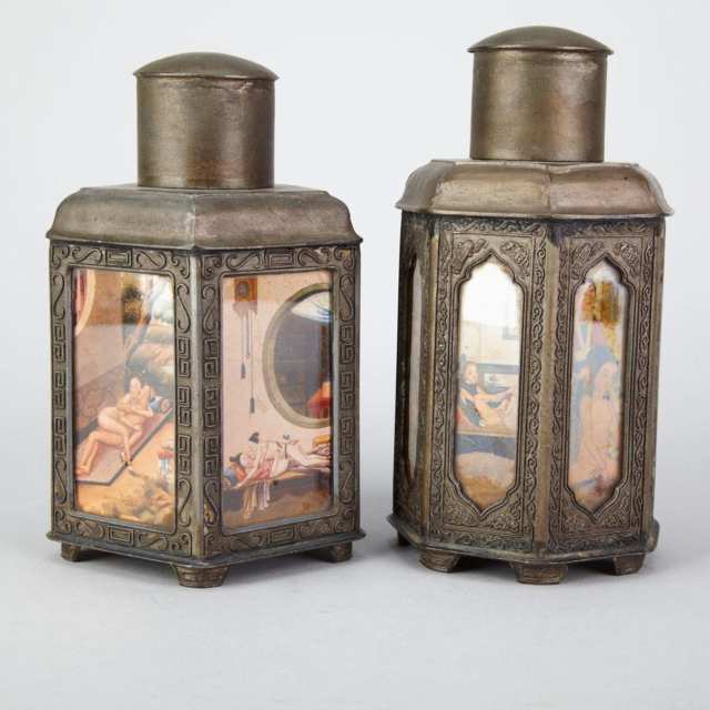 Pair of Pewter Tea Caddies, Early 20th Century