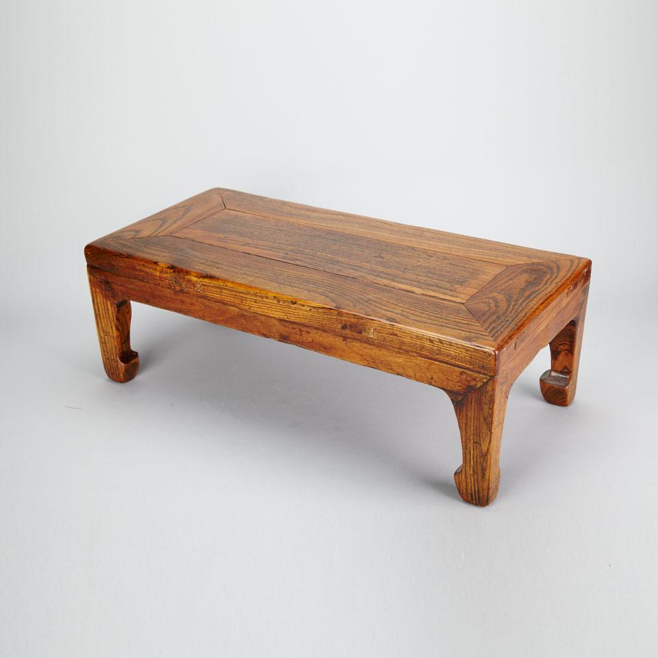 Elmwood Carved Footstool, Early 20th Century