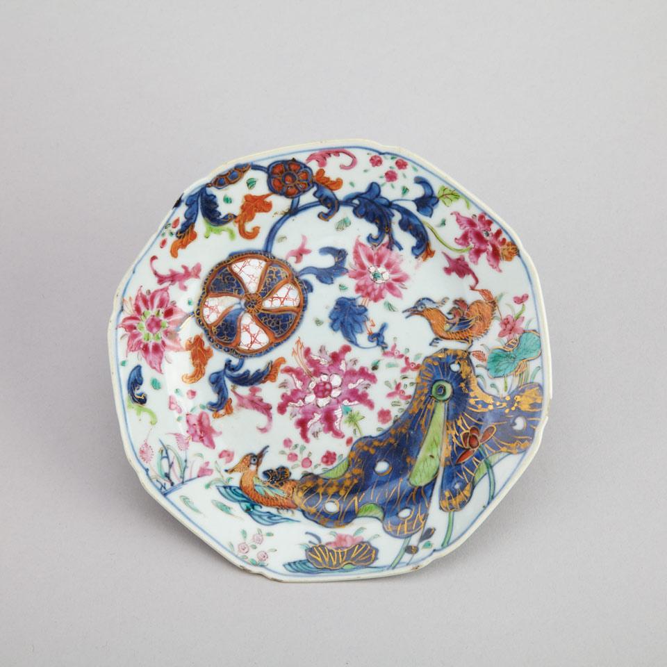 Export Famille Rose ‘Tobacco Leaf’ Dish, 18th/19th Century
