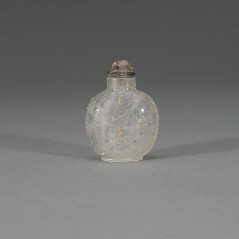 Rock Crystal Snuff Bottle, 19th Century