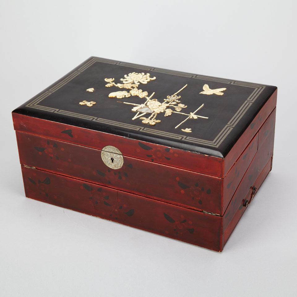 Lacquer Portable Desk Set, Early 20th Century