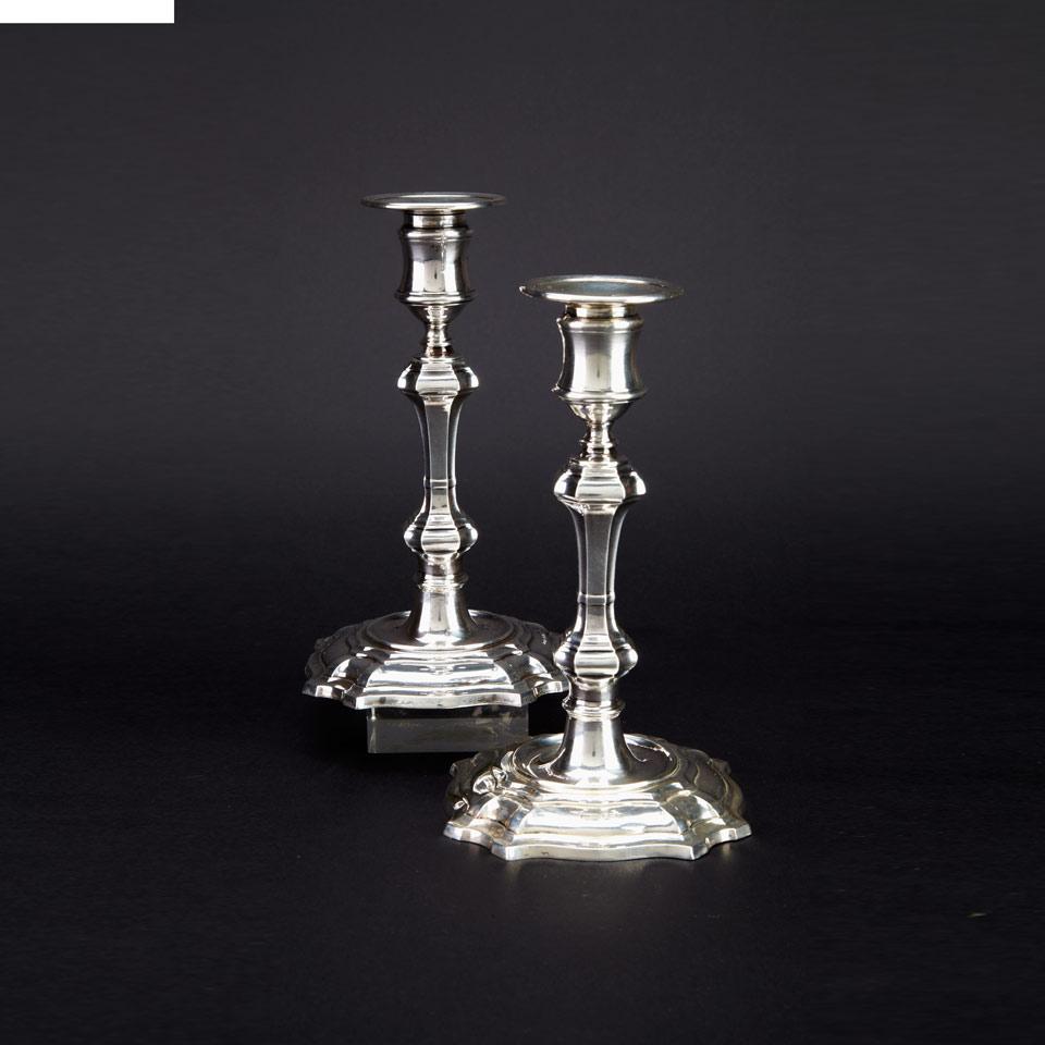 Pair of English Silver Candlesticks, James Dixon & Sons, Sheffield, 1959