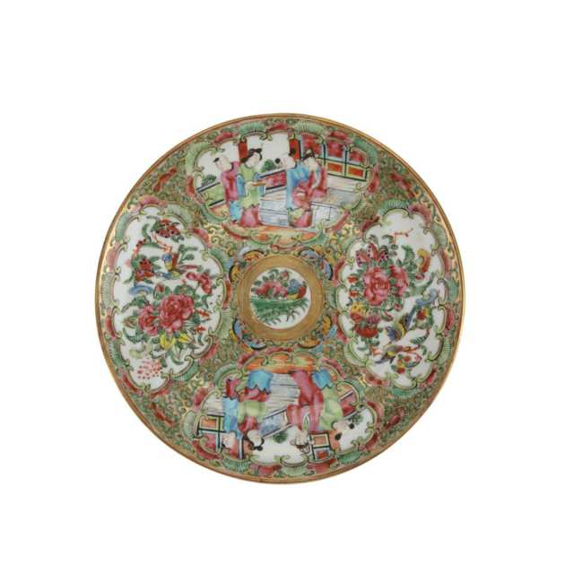 Rare Export Canton Rose ‘Islamic’ Bowl, 19th Century