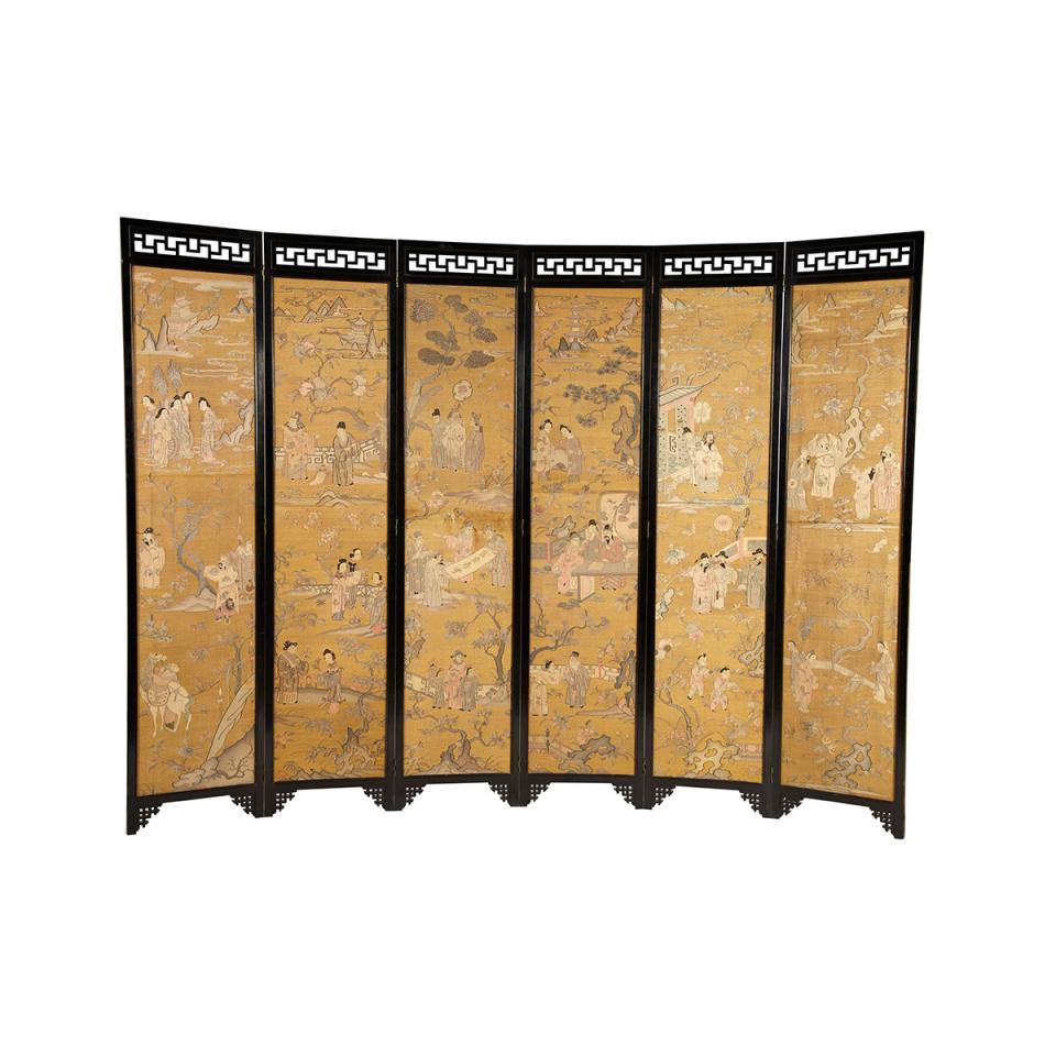 Twelve Large Kesi Panels, Late Qing Dynasty