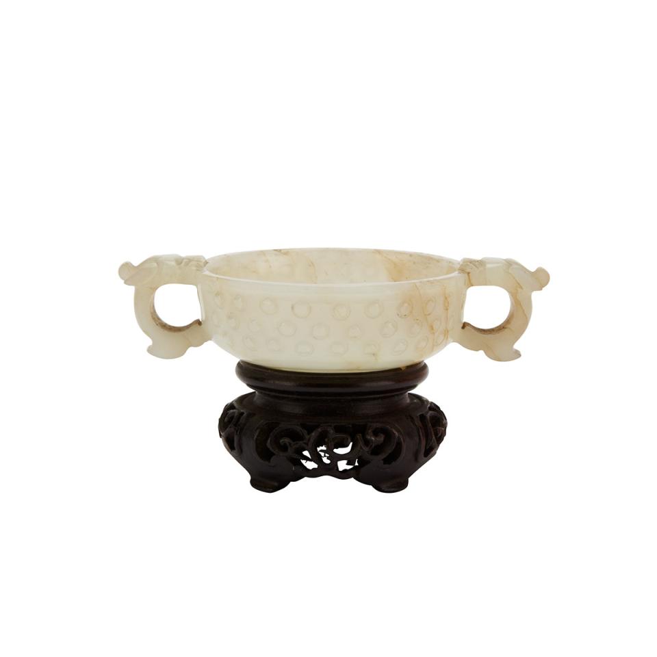 Miniature White Jade Bowl, 18th/19th Century
