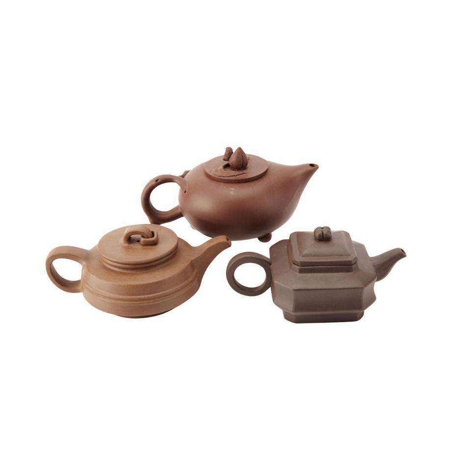Three Yixing Teapots 