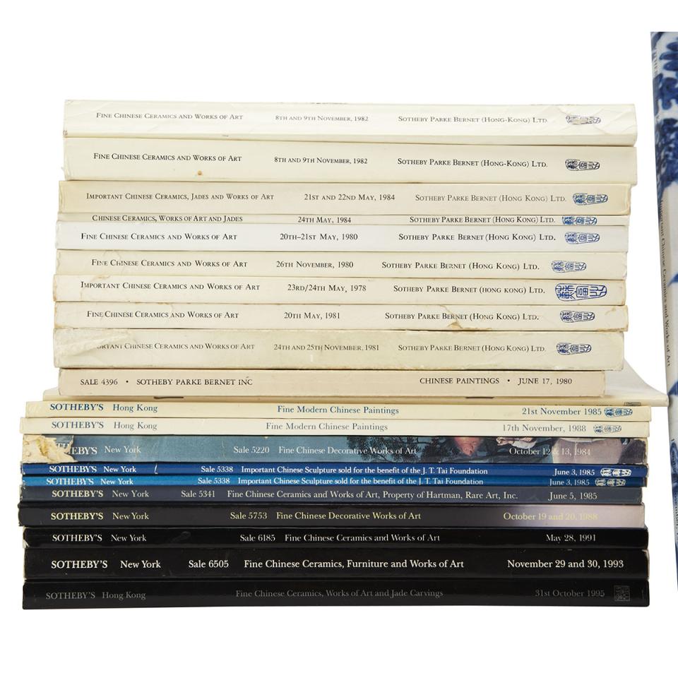 Group of 23 Sotheby’s Catalogues from Hong Kong and New York (1980-1995)