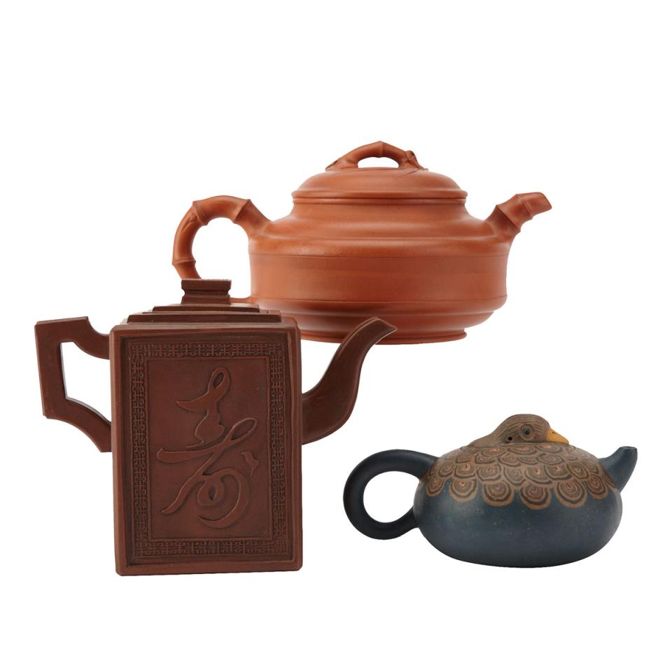 Three Yixing Teapots