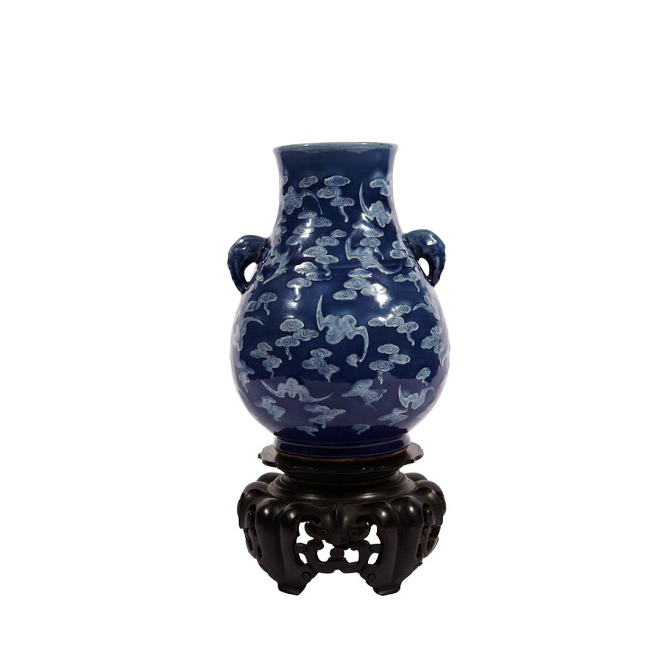Blue Glazed Hu Vase