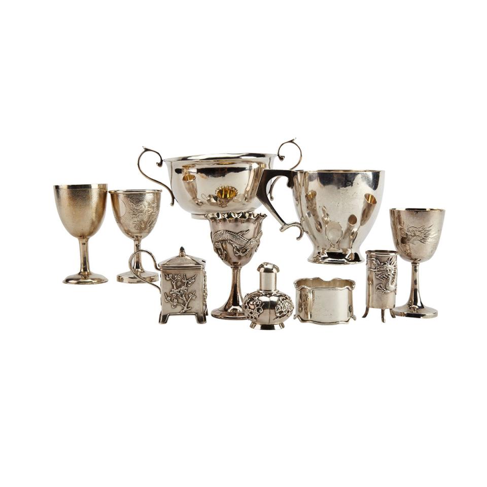 Ten Export Silver Pieces, Early 20th Century