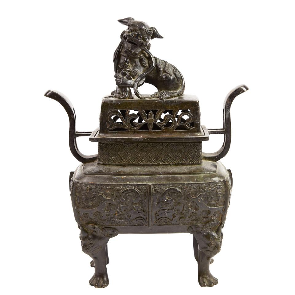 Bronze Censer and Cover, 16th/17th Century