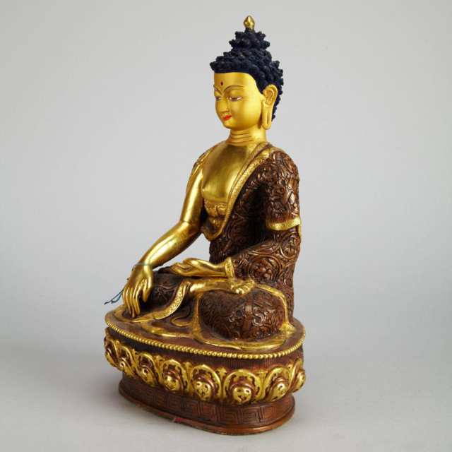 Gilt Bronze Figure of Buddha Shakyamuni