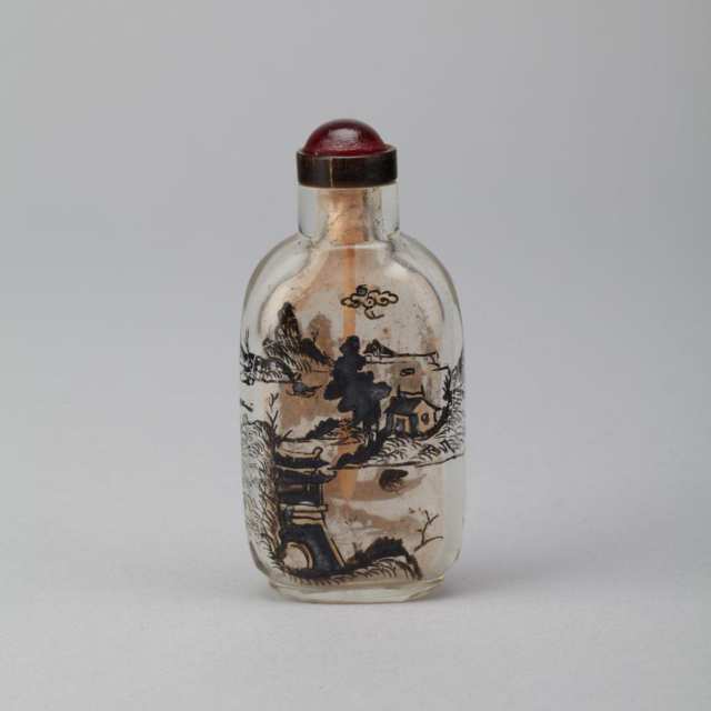 Six Agate Carved Snuff Bottles