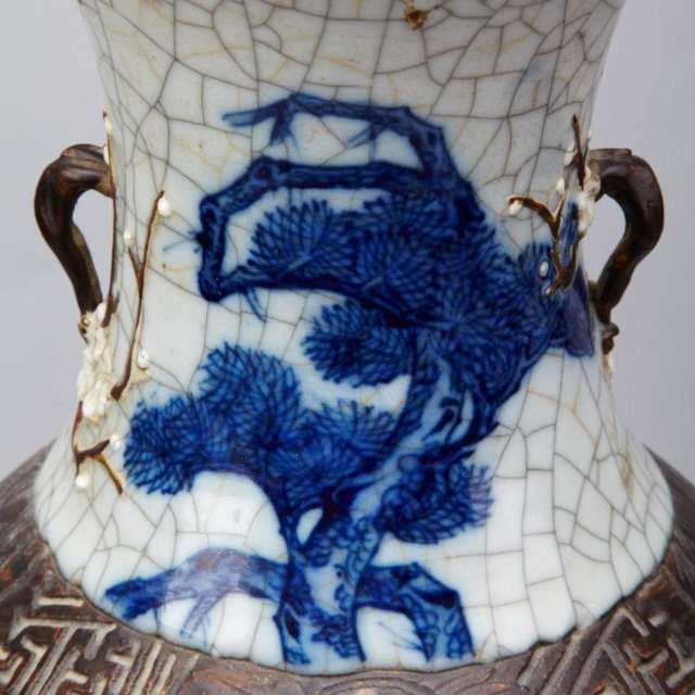 Large Blue and White Baluster Vase, Early 20th Century