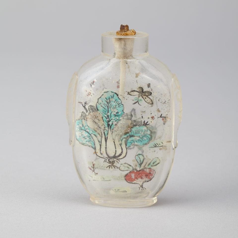 Six Interior Painted Glass Snuff Bottles