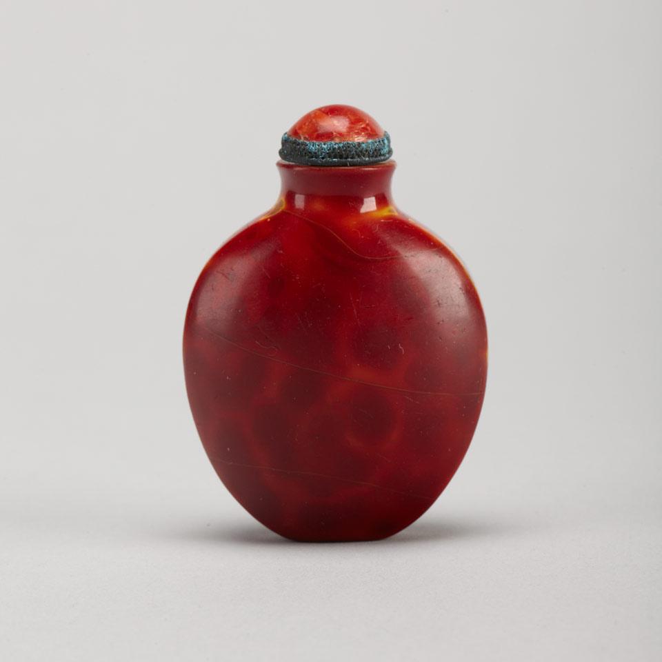 ‘Realgar’ Glass Snuff Bottle