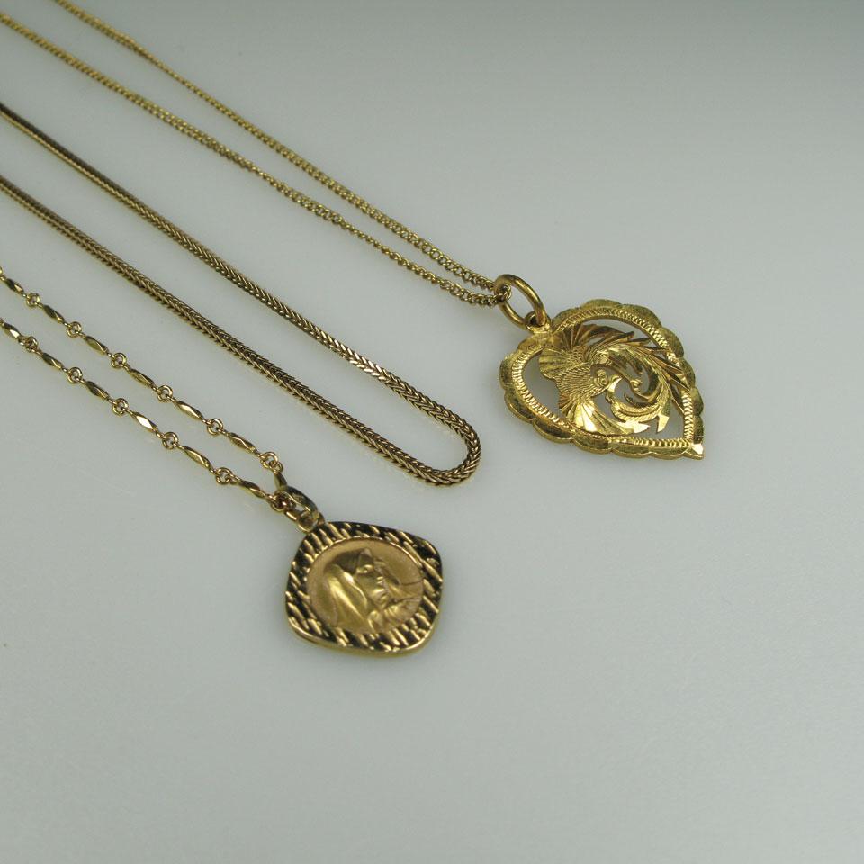 1 x 18k And 2 x 22k Yellow Gold Chains