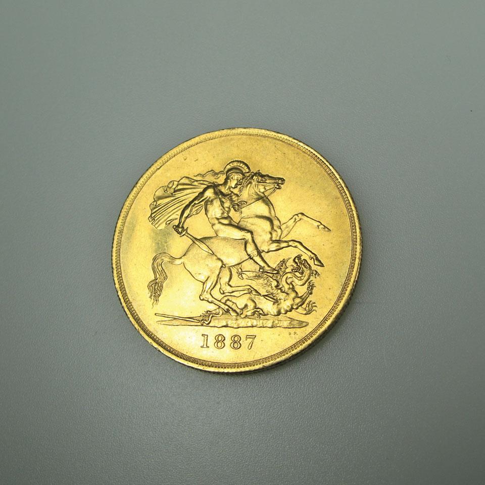 British Gold Five Pound Coin