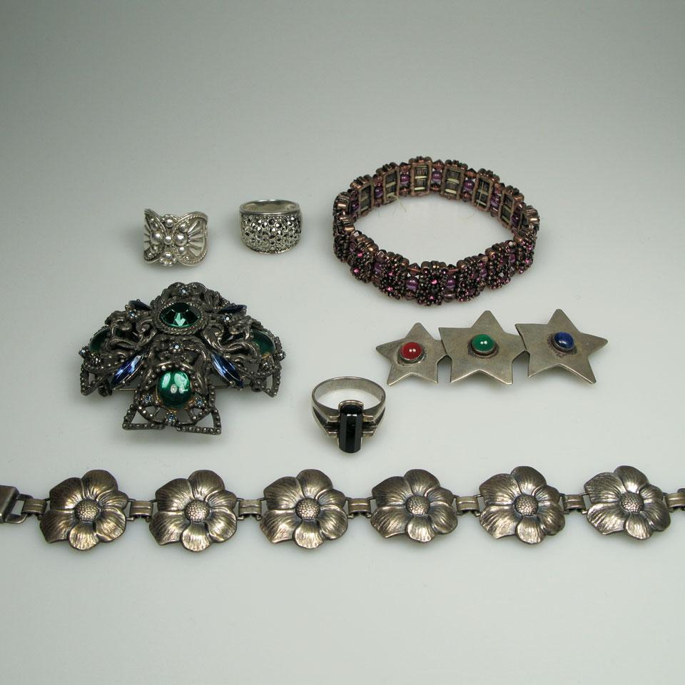 Quantity Of Silver, Gold-Filled And Costume Jewellery