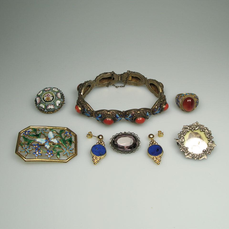Small Quantity Of Silver, Gold-Filled And Costume Jewellery