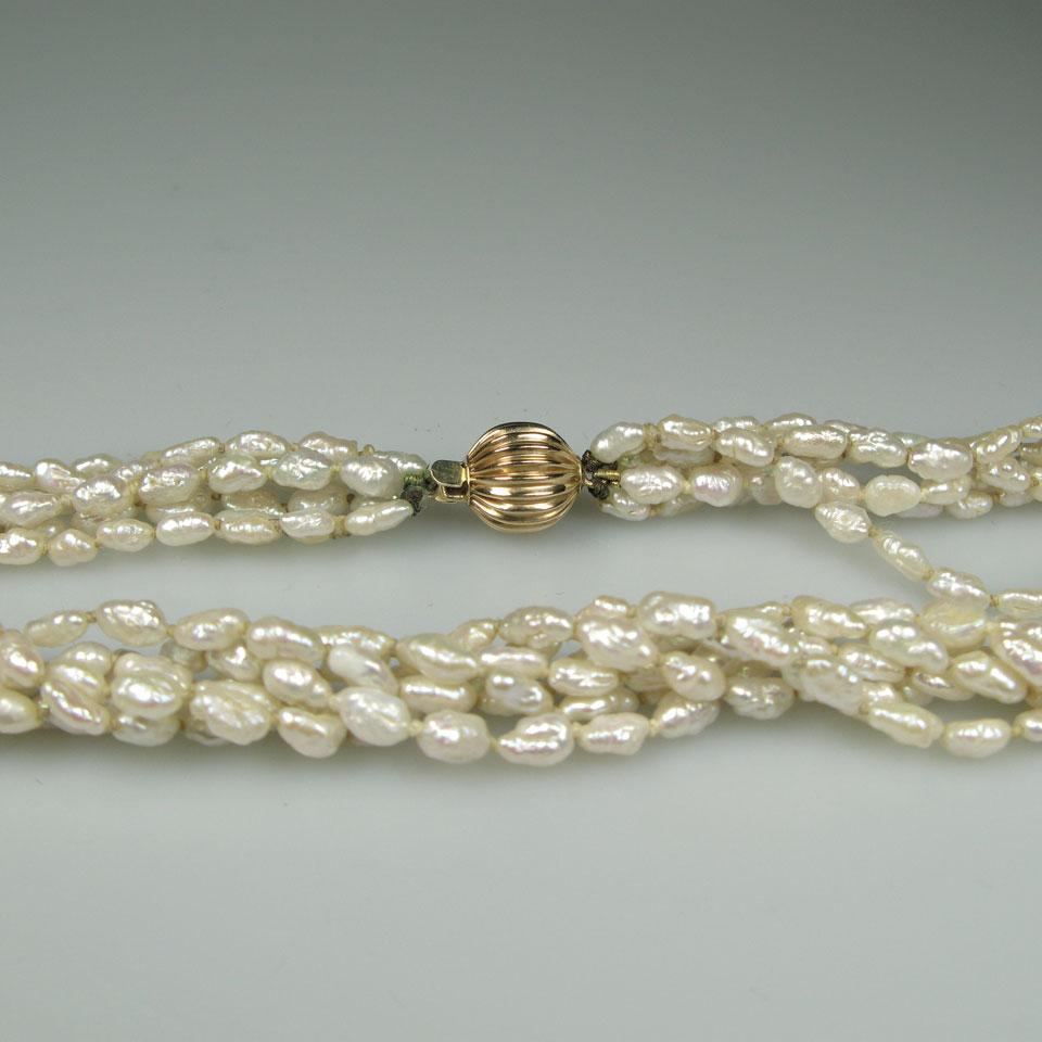 6 Strand Freshwater Pearl Necklace